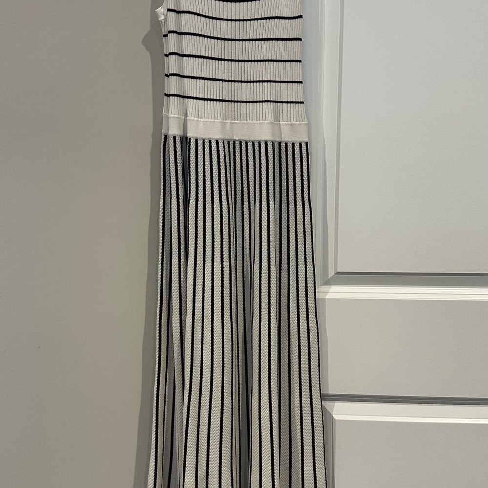 Banana Republic Monochrome Striped Midi Dress